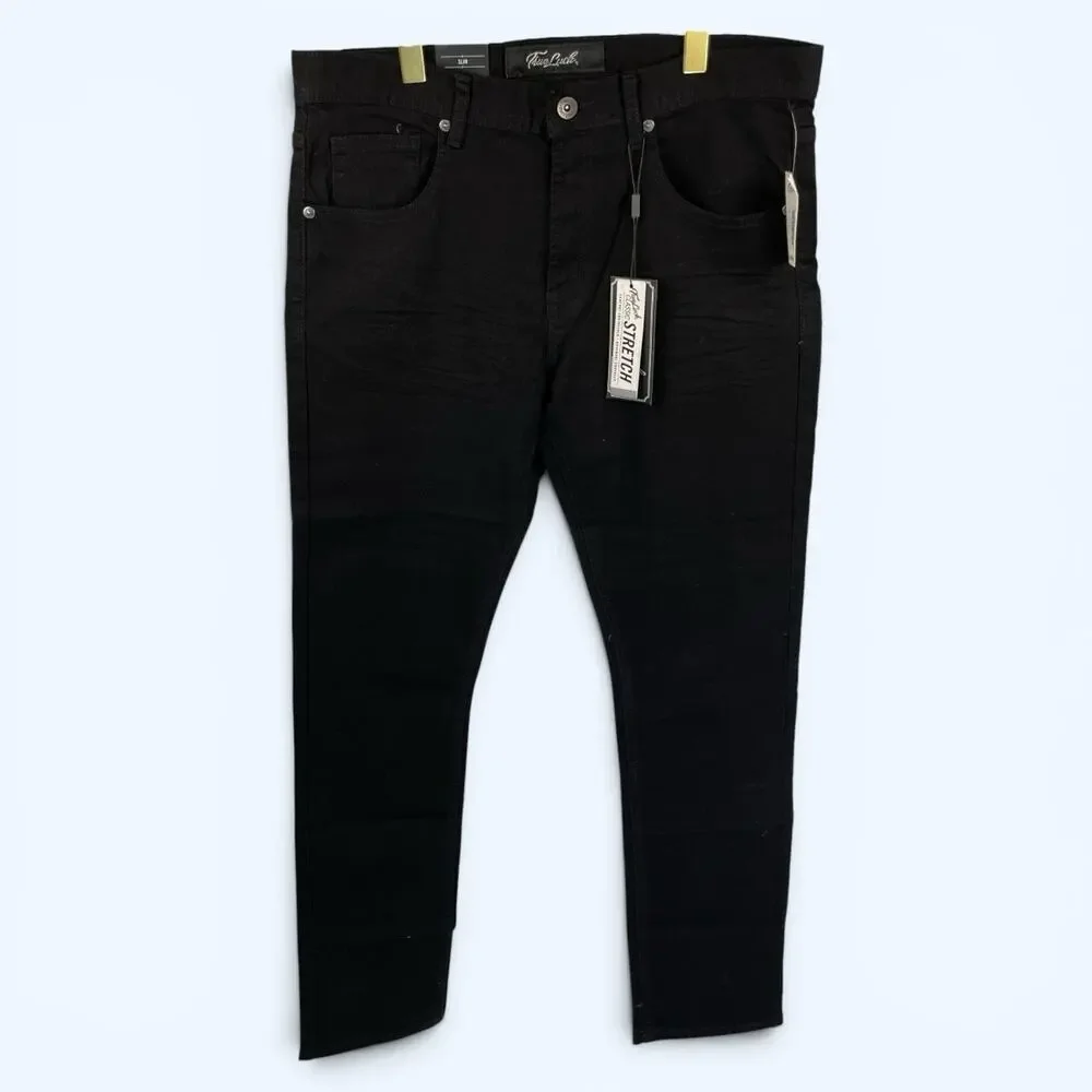 True Luck Classic Stretch Slim Straight Black Jeans Men's 34x32 NWT